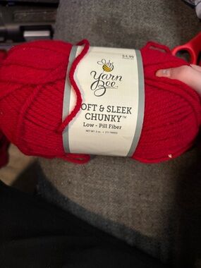 Yarn Bee yarn lot with three orange color